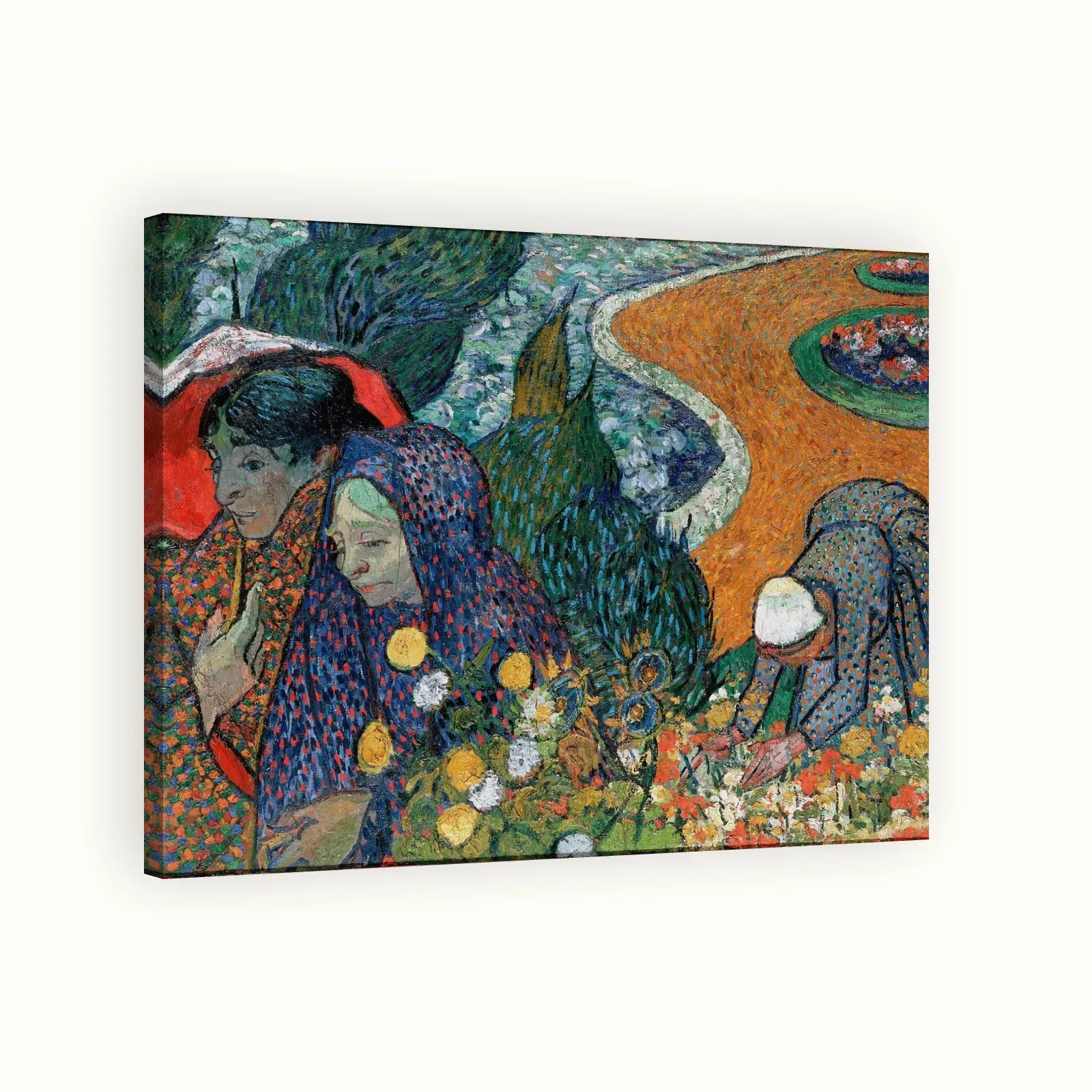 Memory of the Garden at Etten (Ladies of Arles) by Vincent van Gogh, 1888: Stretched canvas