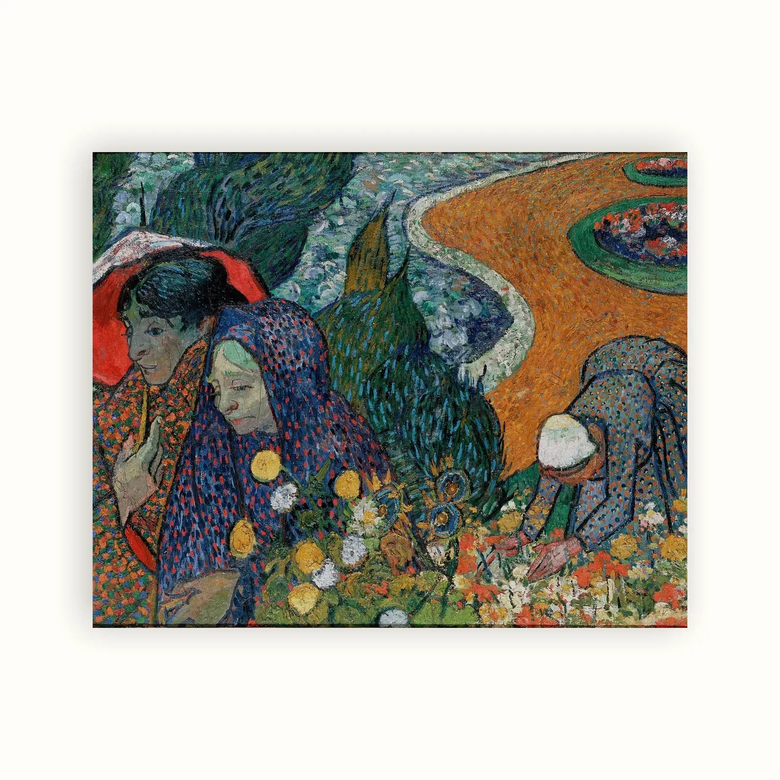 Memory of the Garden at Etten (Ladies of Arles) by Vincent van Gogh, 1888: as a fine art print