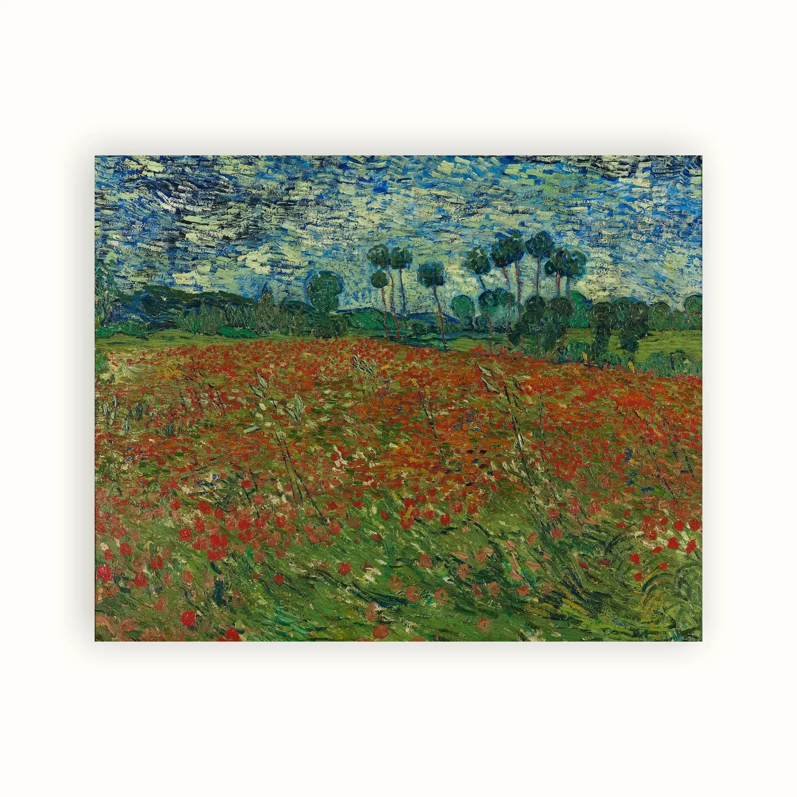Poppy Field by Vincent van Gogh, 1890: as a fine art print