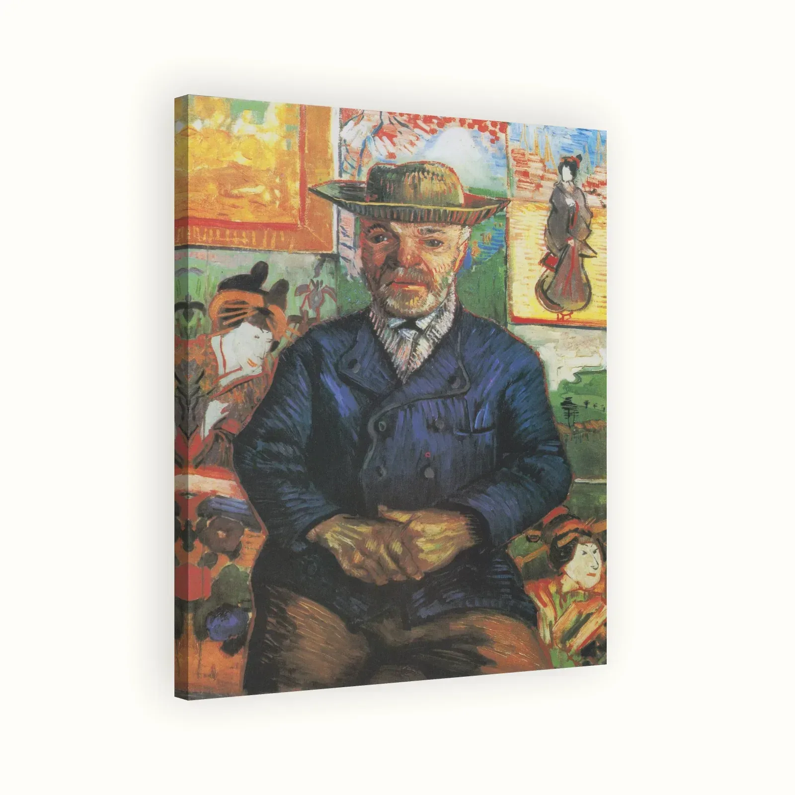 Portrait of Père Tanguy by Vincent van Gogh, 1887: Stretched canvas