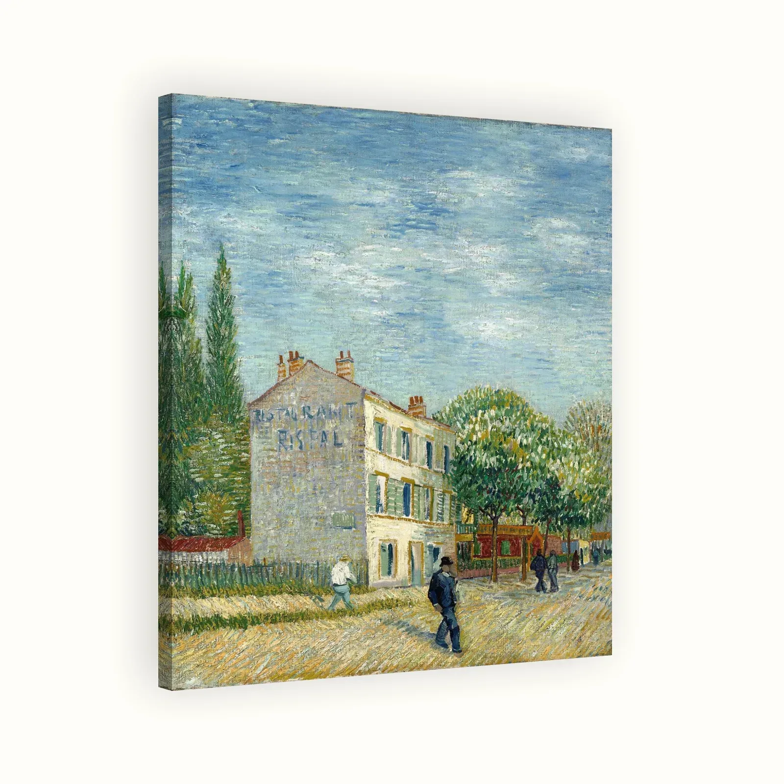 Restaurant Rispal at Asnières by Vincent van Gogh, 1887: Stretched canvas