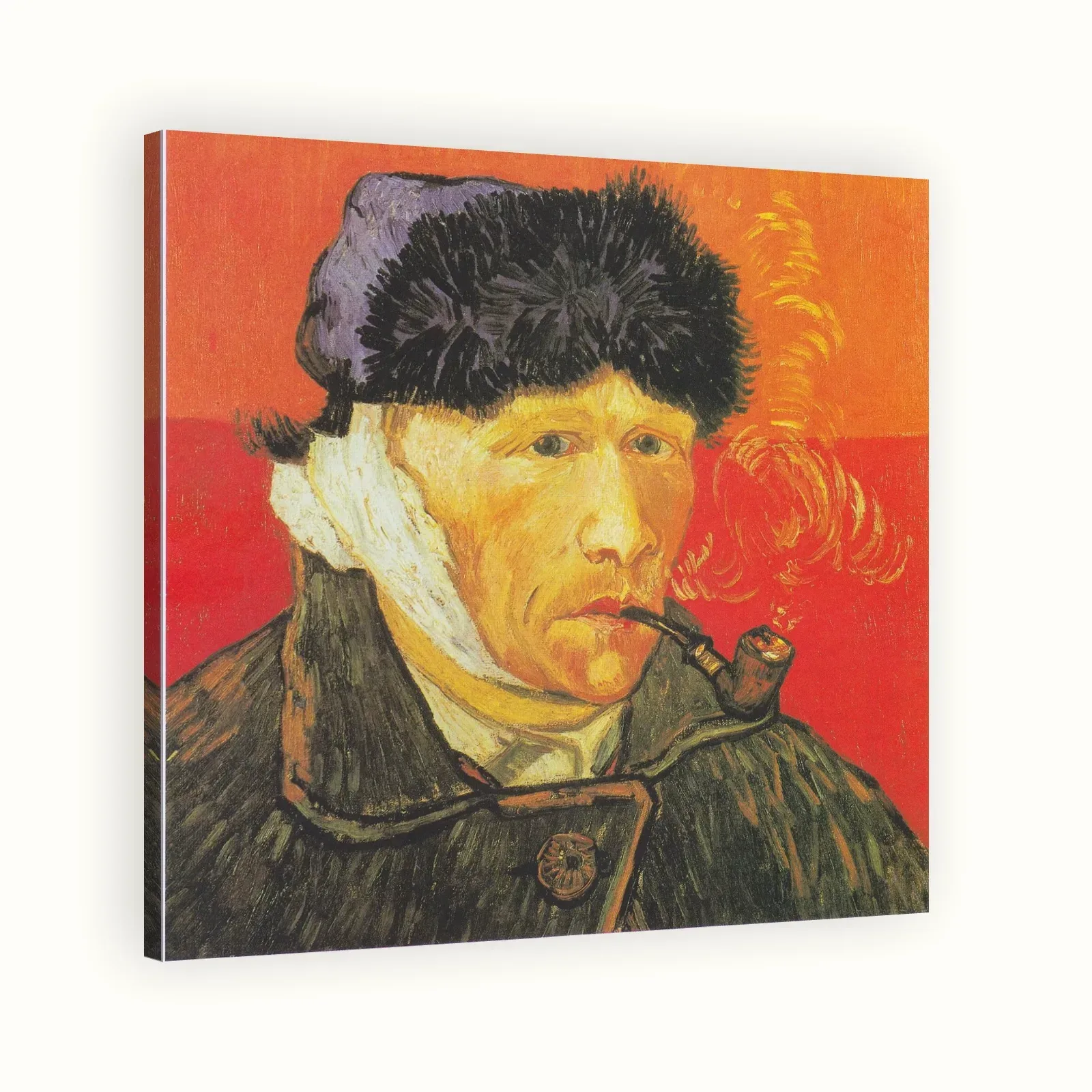 Self-Portrait With a Bandaged Ear by Vincent van Gogh, 1889: Stretched canvas