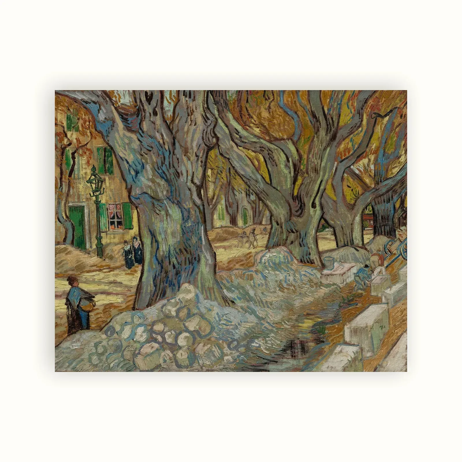 The Large Plane Trees (Road Menders at Saint-Rémy) by Vincent van Gogh, 1889: as a fine art print