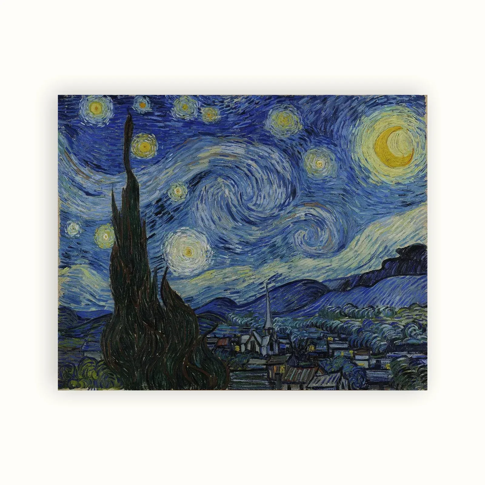 The Starry Night by Vincent van Gogh, 1889: as a fine art print