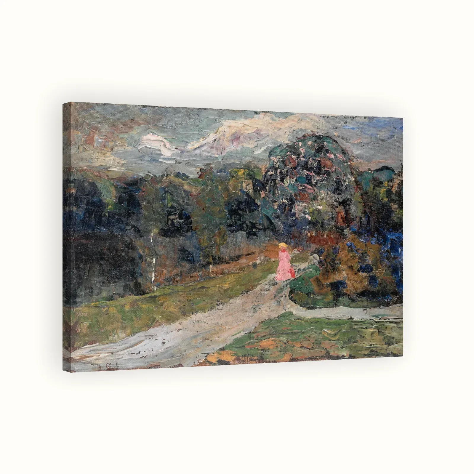 Dusk in an English Garden, Munich by Wassily Kandinsky, c. 1901: Stretched canvas
