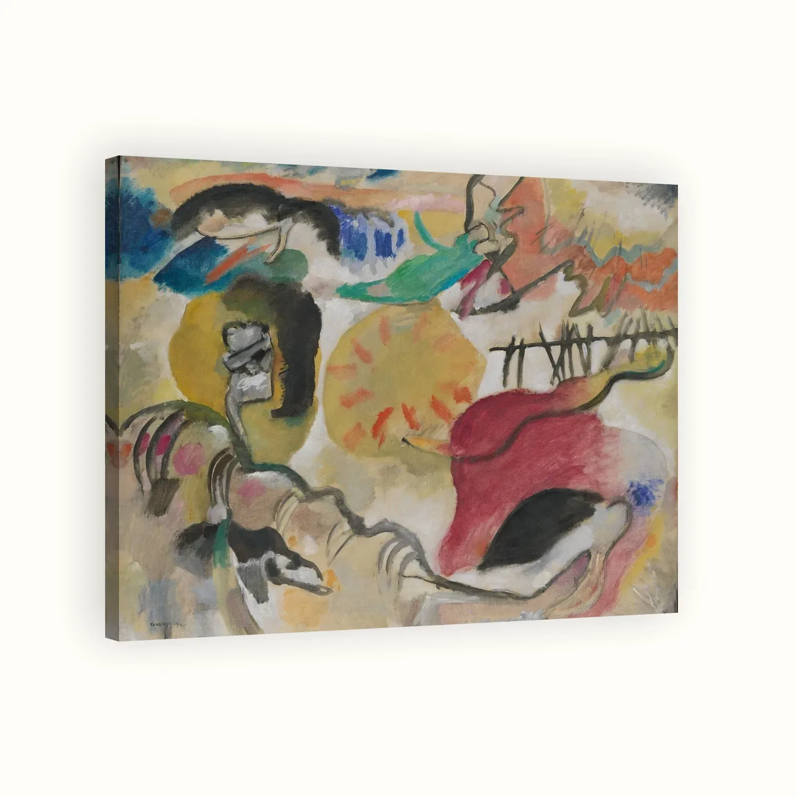 Improvisation 27 (Garden of Love II) by Wassily Kandinsky, 1912: Stretched canvas
