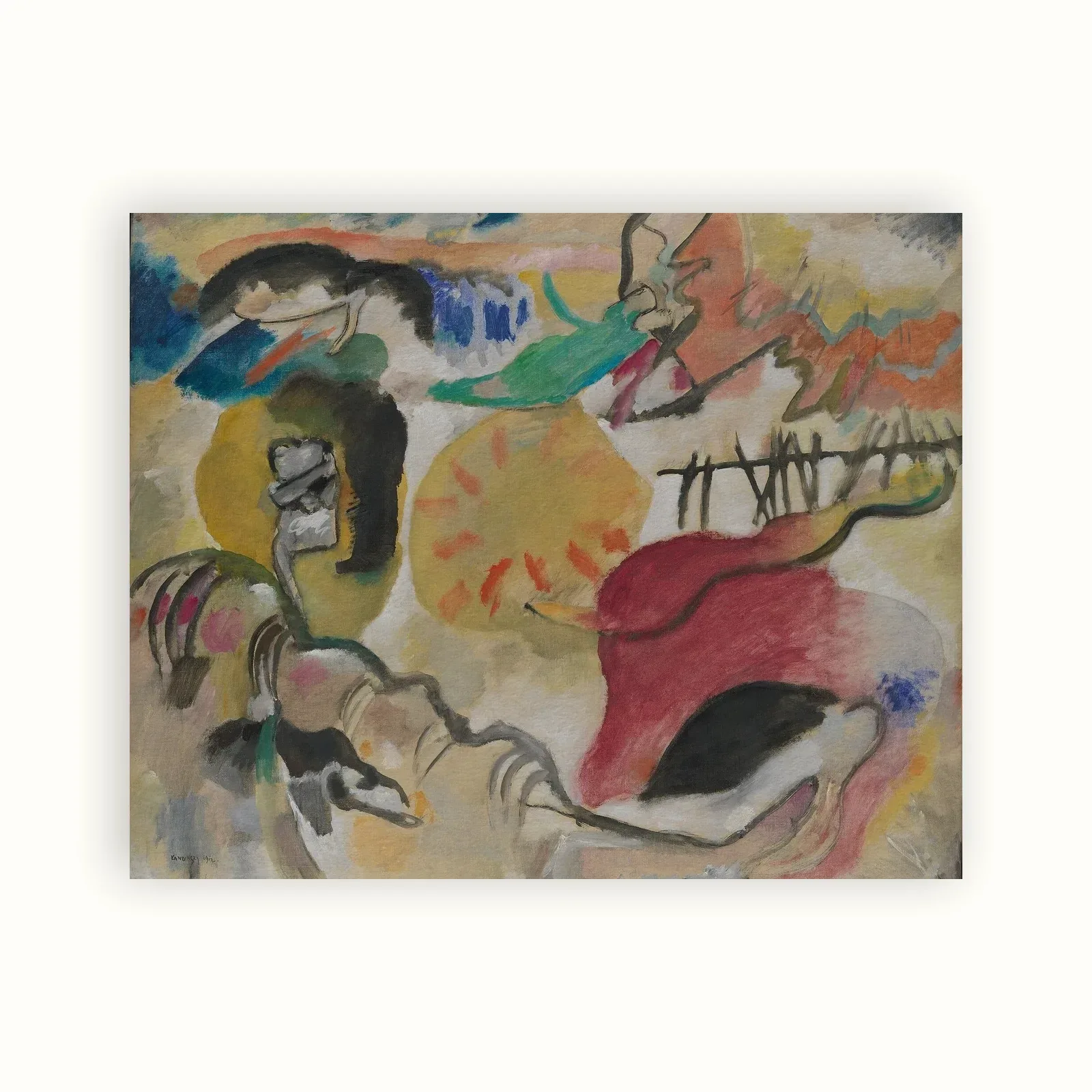 Improvisation 27 (Garden of Love II) by Wassily Kandinsky, 1912: as a fine art print
