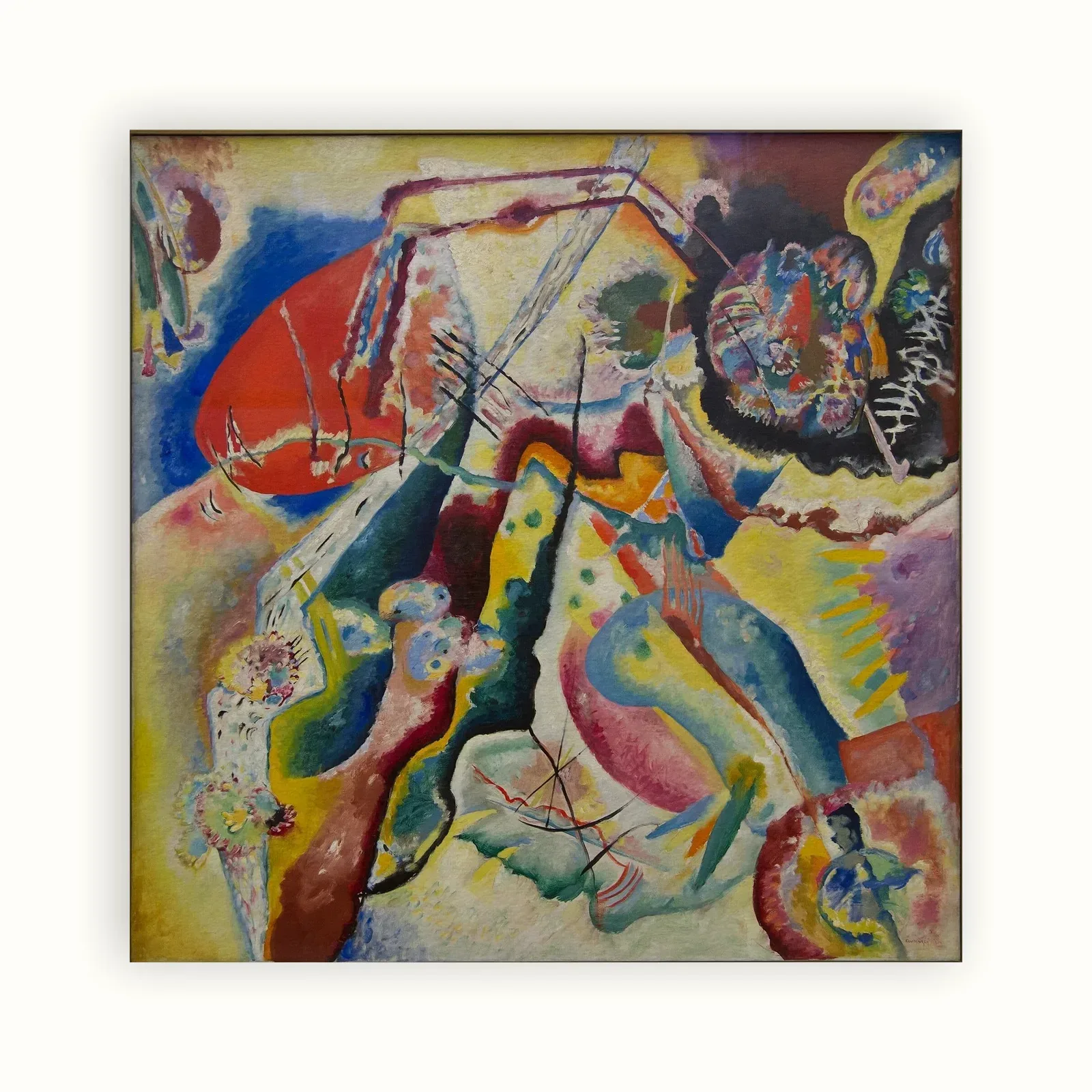 Painting with a Red Stain by Wassily Kandinsky, 1914: as a fine art print