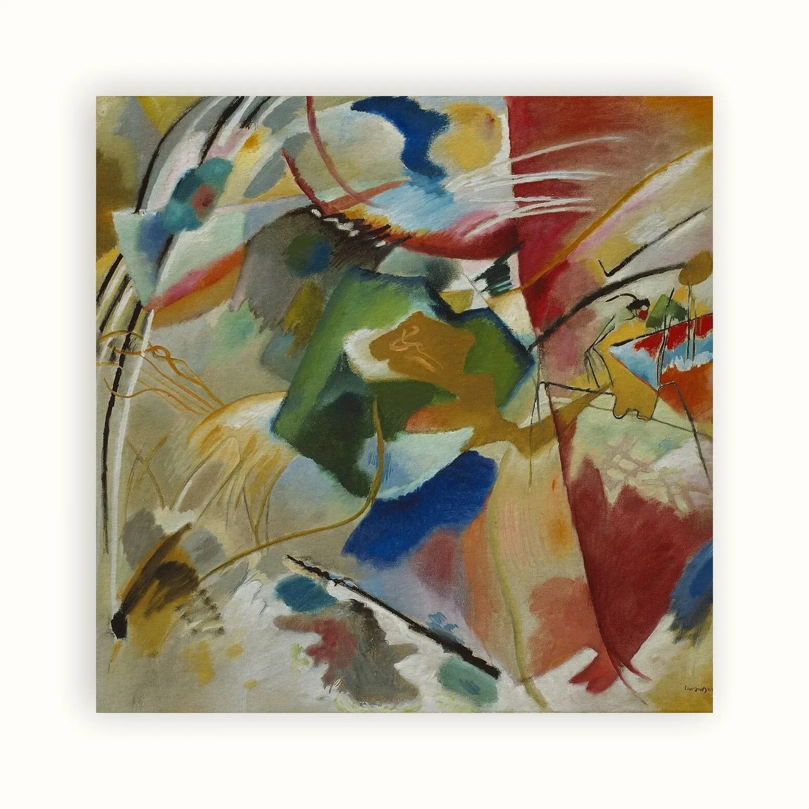 Painting with Green Center by Wassily Kandinsky, 1913: as a fine art print