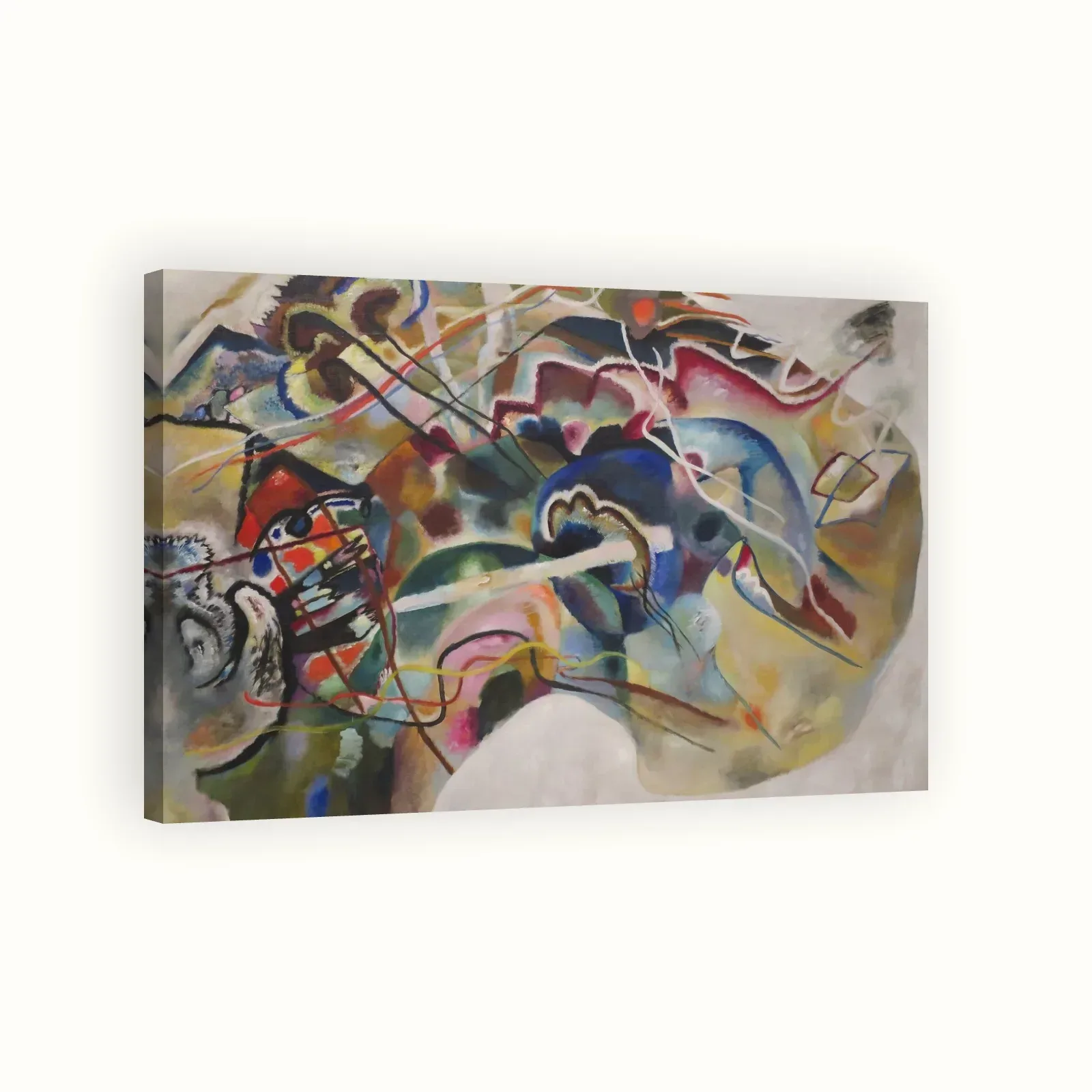 Painting with White Border by Wassily Kandinsky, 1913: Stretched canvas