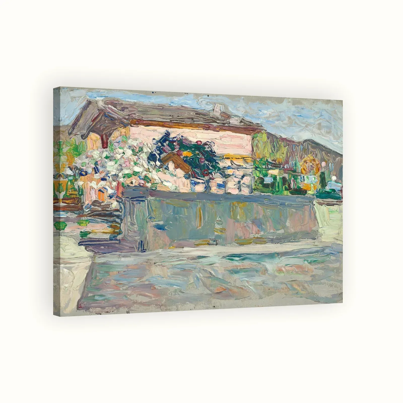 Spring, Vicinity of Augsburg by Wassily Kandinsky, 1902: Stretched canvas