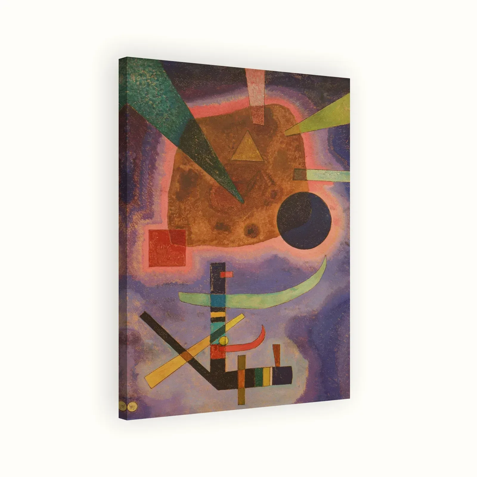 Three Elements by Wassily Kandinsky, 1925: Stretched canvas