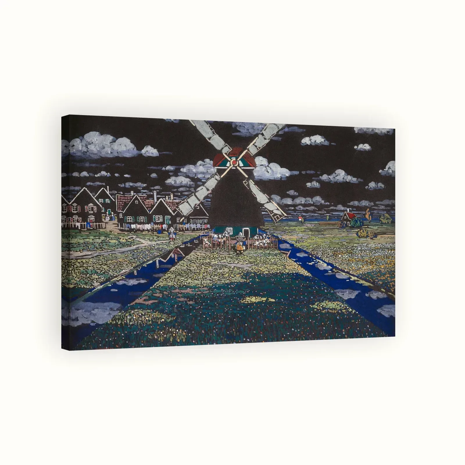 Windmill in Holland by Wassily Kandinsky, 1904: Stretched canvas