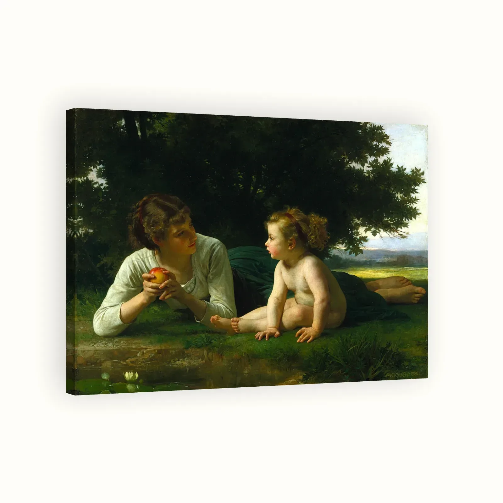 Temptation by William-Adolphe Bouguereau, 1880: Stretched canvas