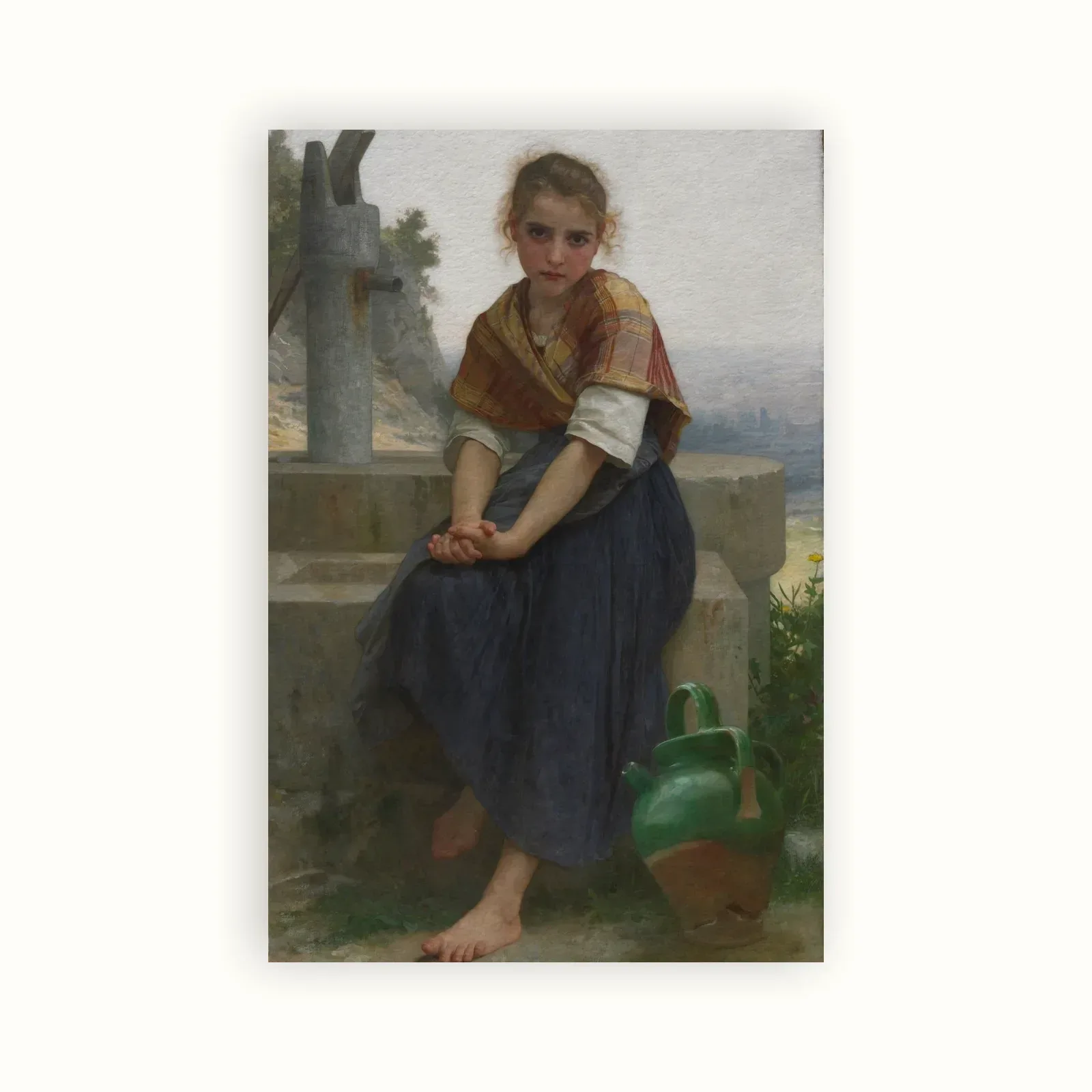 The Broken Pitcher by William-Adolphe Bouguereau, 1891: as a fine art print
