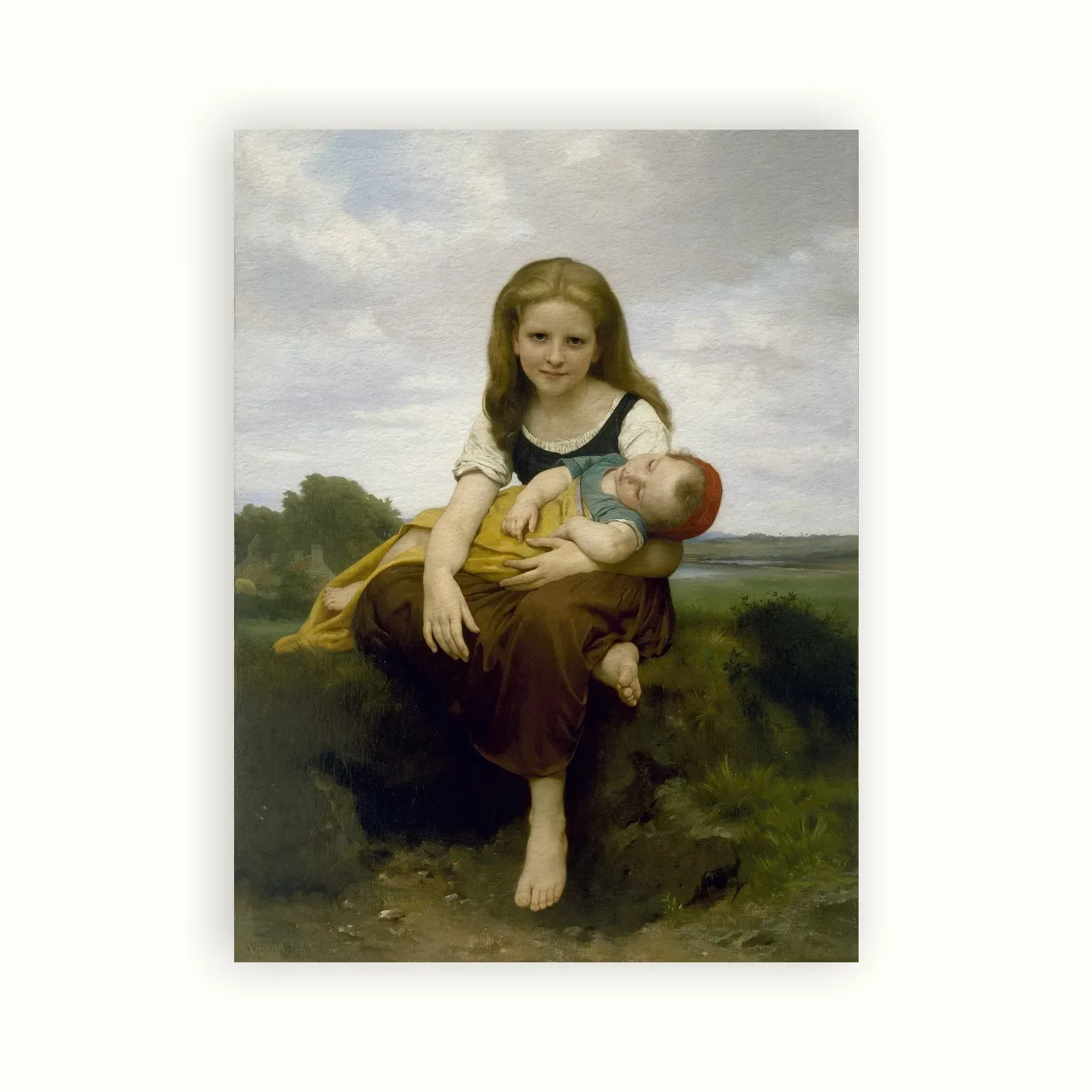 The Elder Sister by William-Adolphe Bouguereau, 1869: as a fine art print