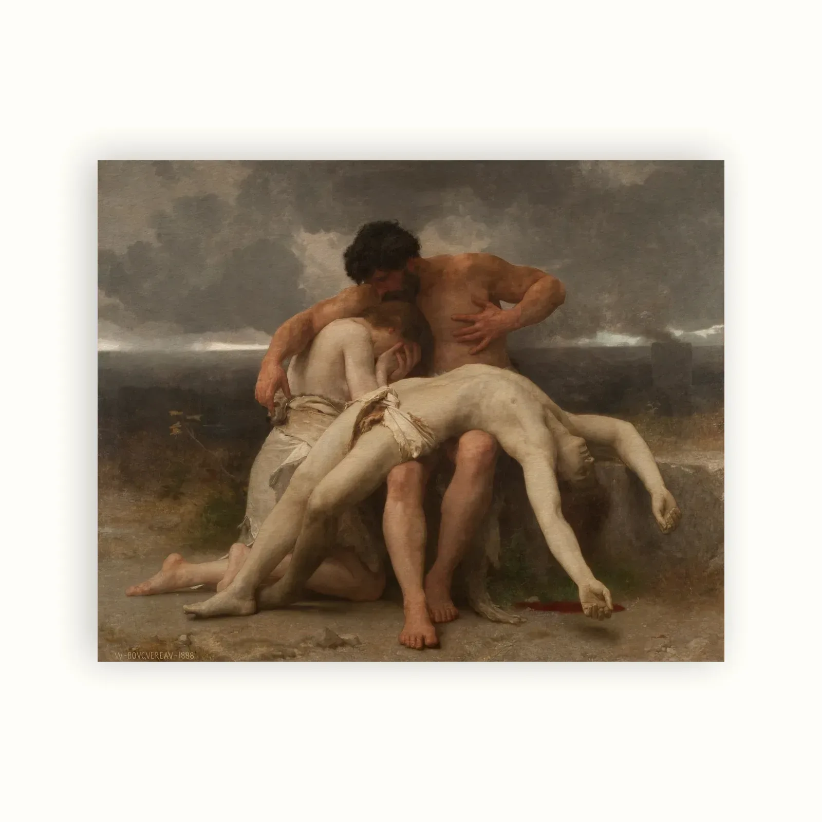 The First Mourning by William-Adolphe Bouguereau, 1888: as a fine art print