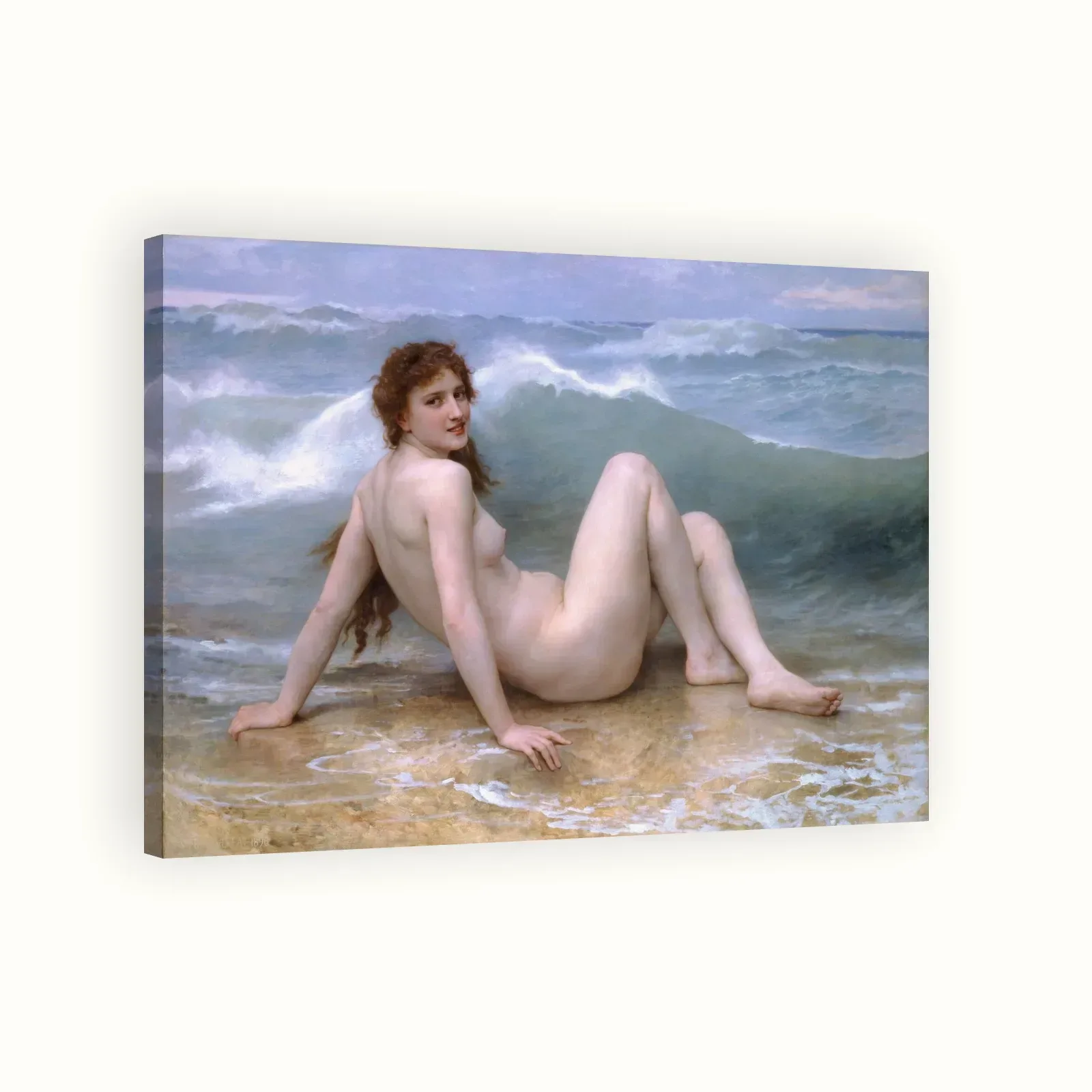 The Wave by William-Adolphe Bouguereau, 1896: Stretched canvas