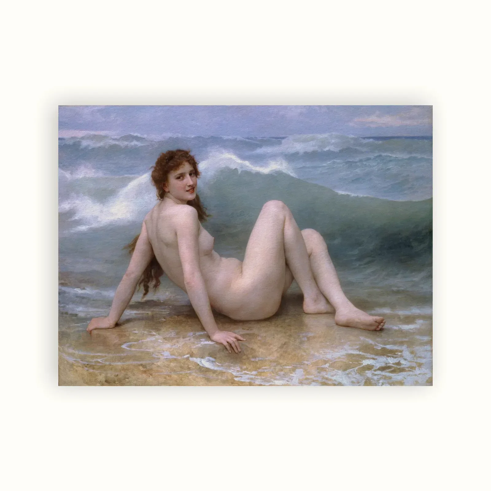 The Wave by William-Adolphe Bouguereau, 1896: as a fine art print