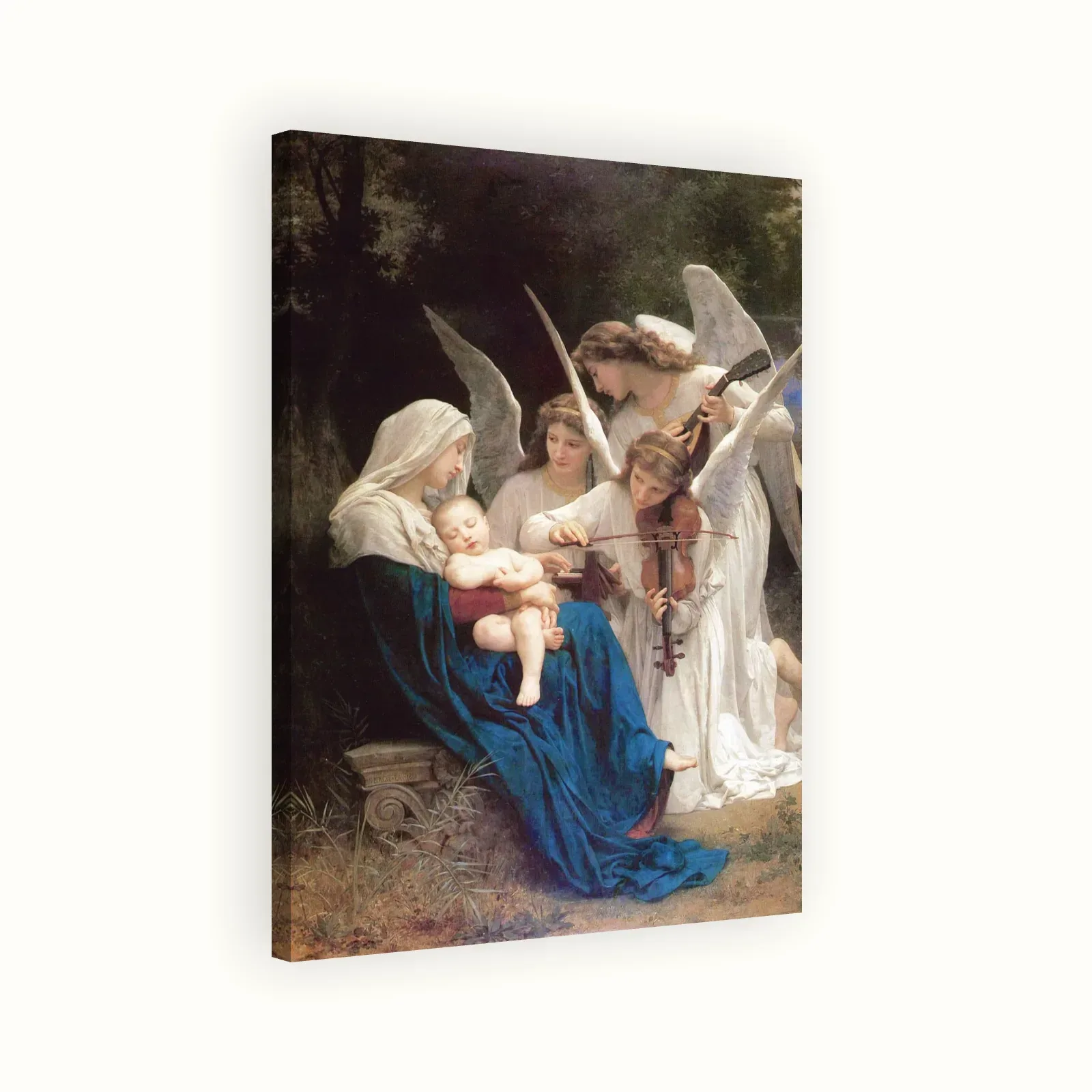 Virgin with Angels by William-Adolphe Bouguereau, 1881: Stretched canvas