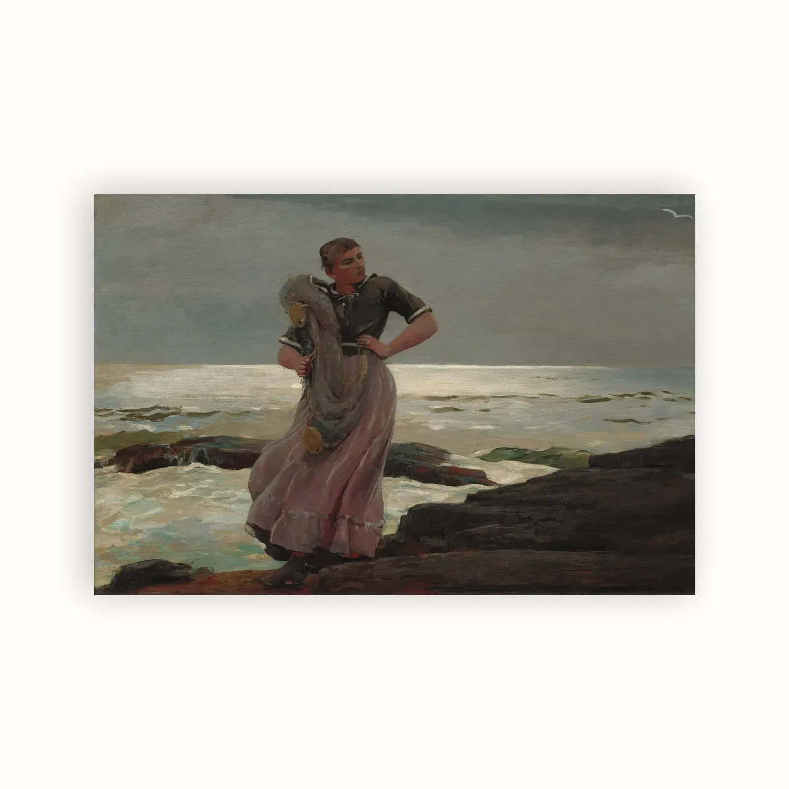 A Light on the Sea by Winslow Homer, 1897: as a fine art print