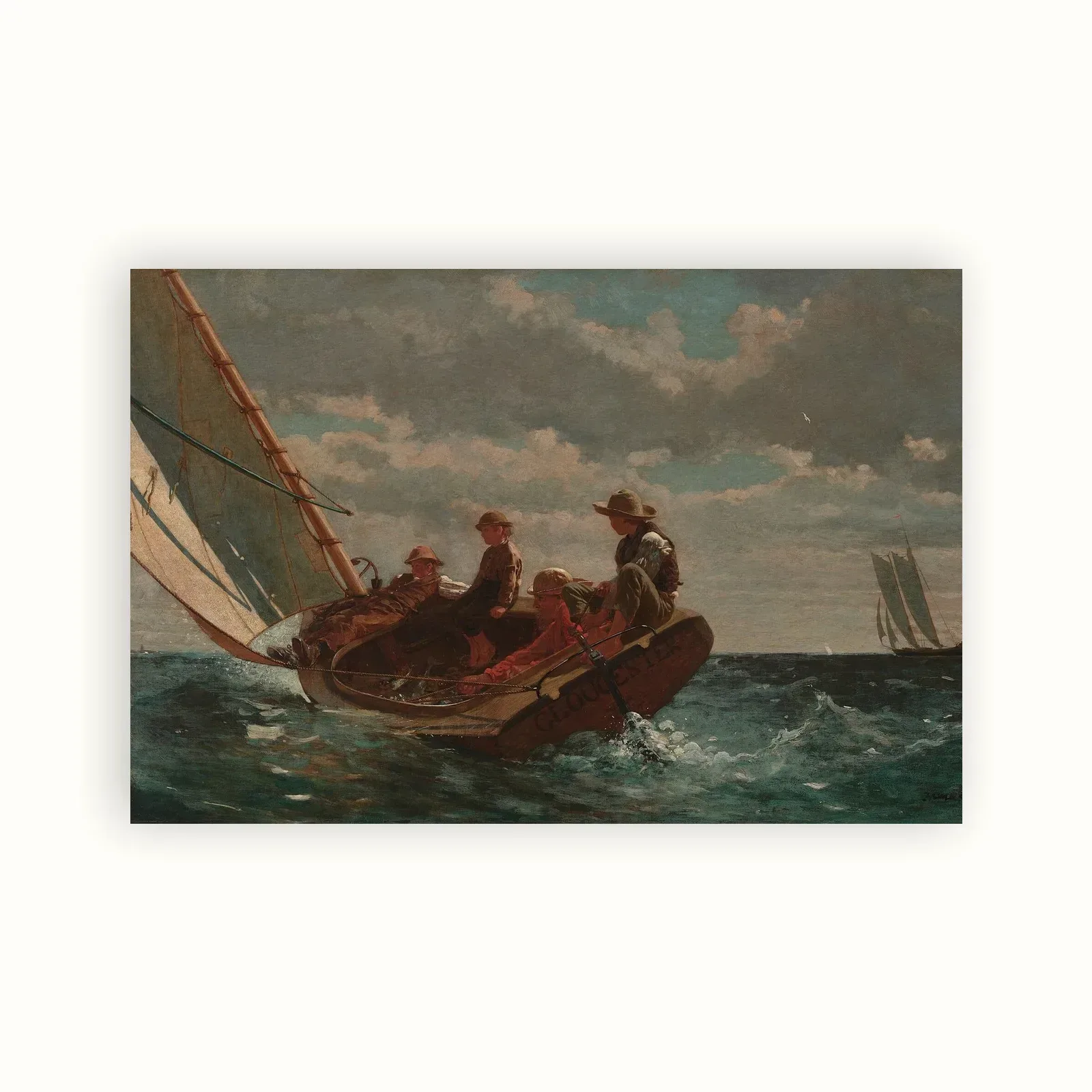 Breezing Up (A Fair Wind) by Winslow Homer, 1873: as a fine art print