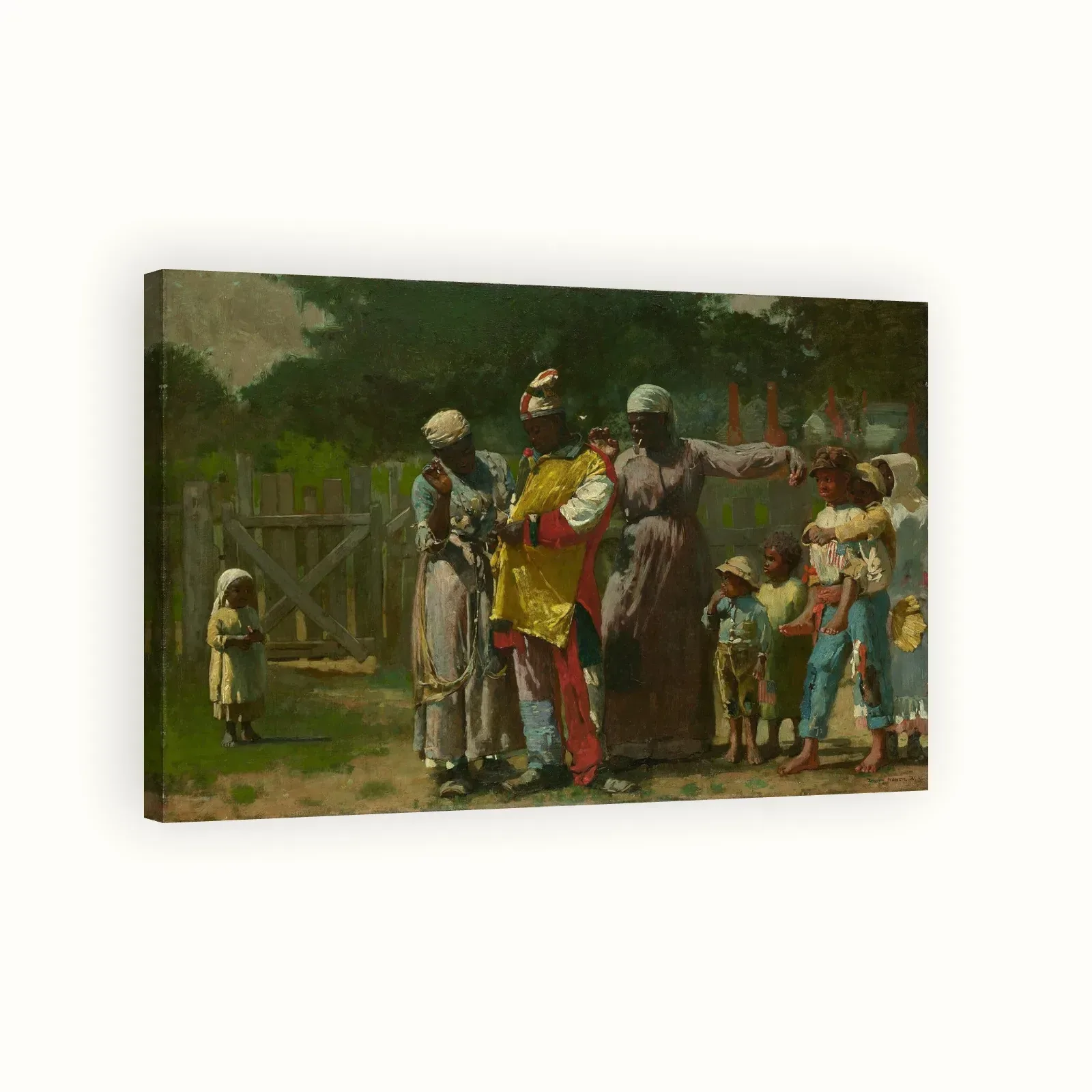 Dressing for the Carnival by Winslow Homer, 1877: Stretched canvas
