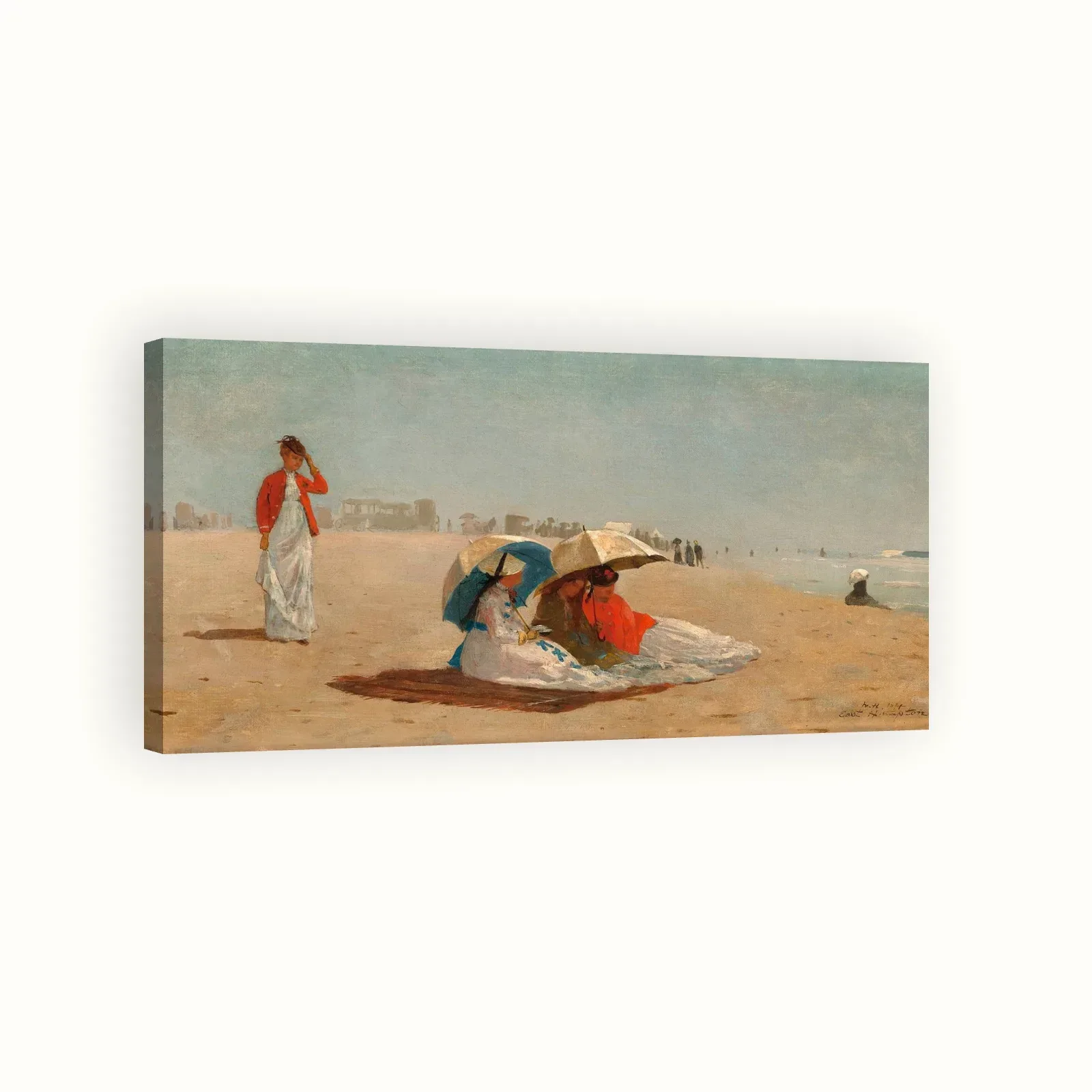 East Hampton Beach, Long Island by Winslow Homer, 1874: Stretched canvas