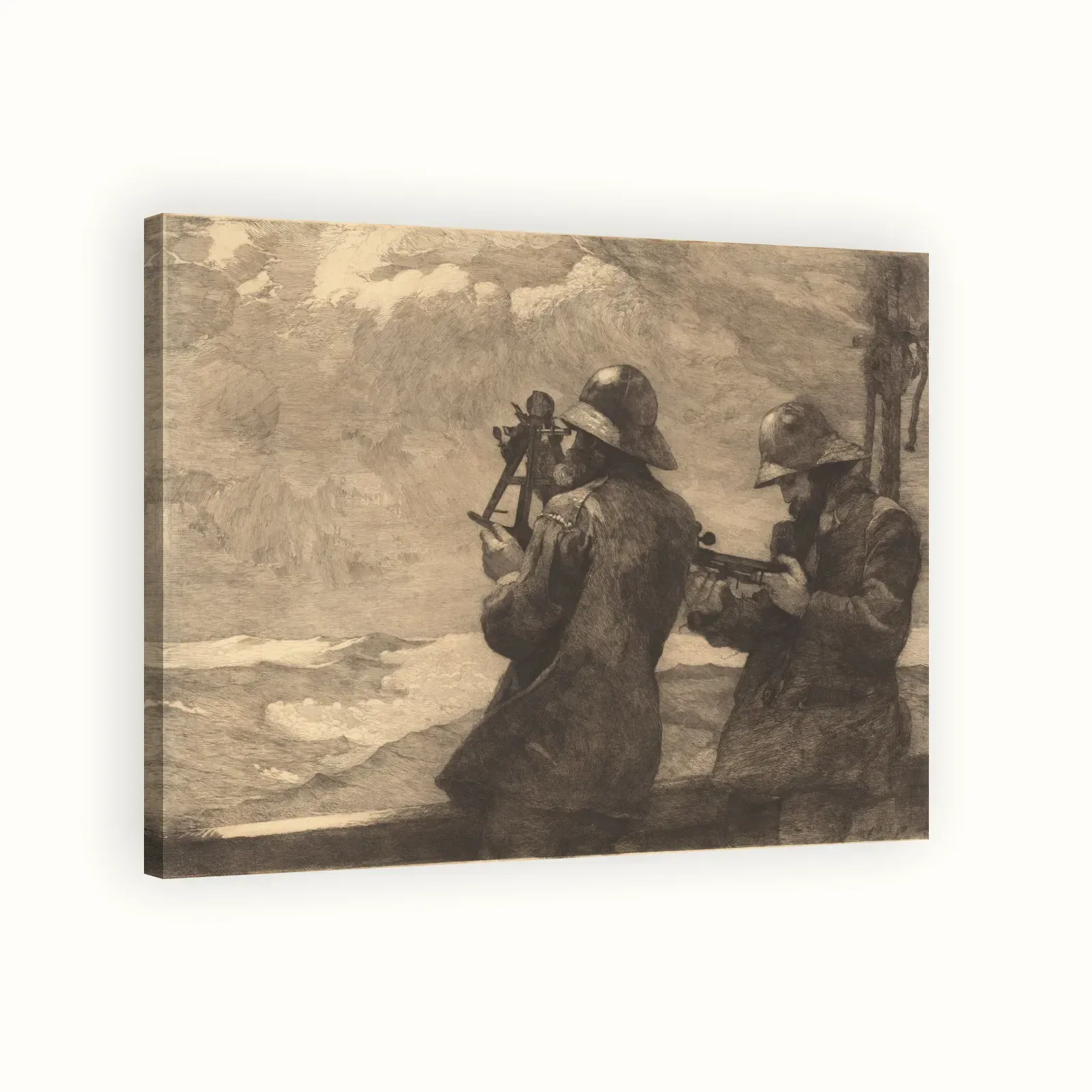 Eight Bells by Winslow Homer, 1887: Stretched canvas