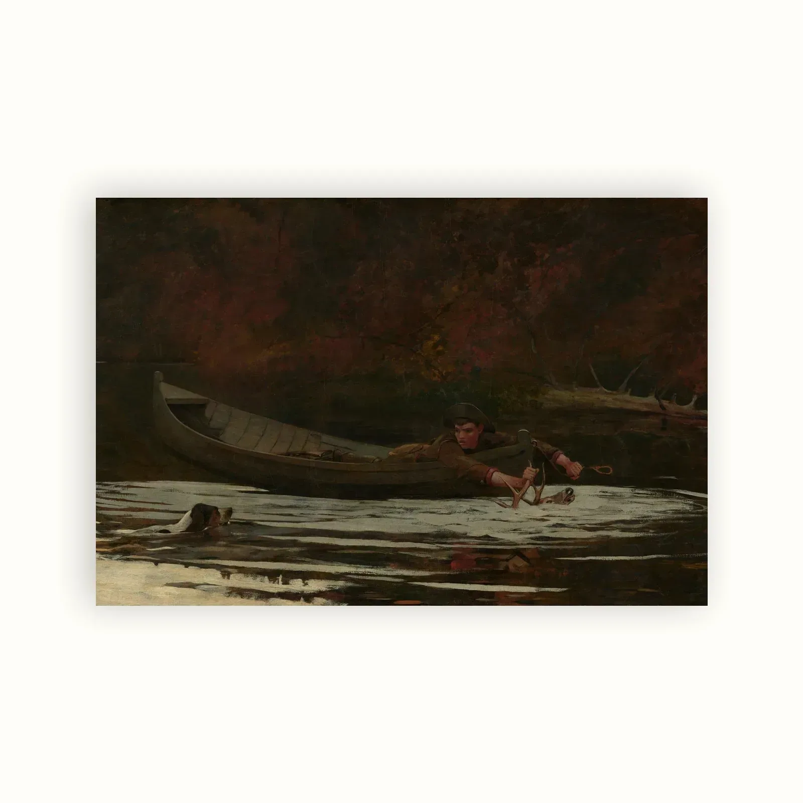Hound and Hunter by Winslow Homer, 1892: as a fine art print
