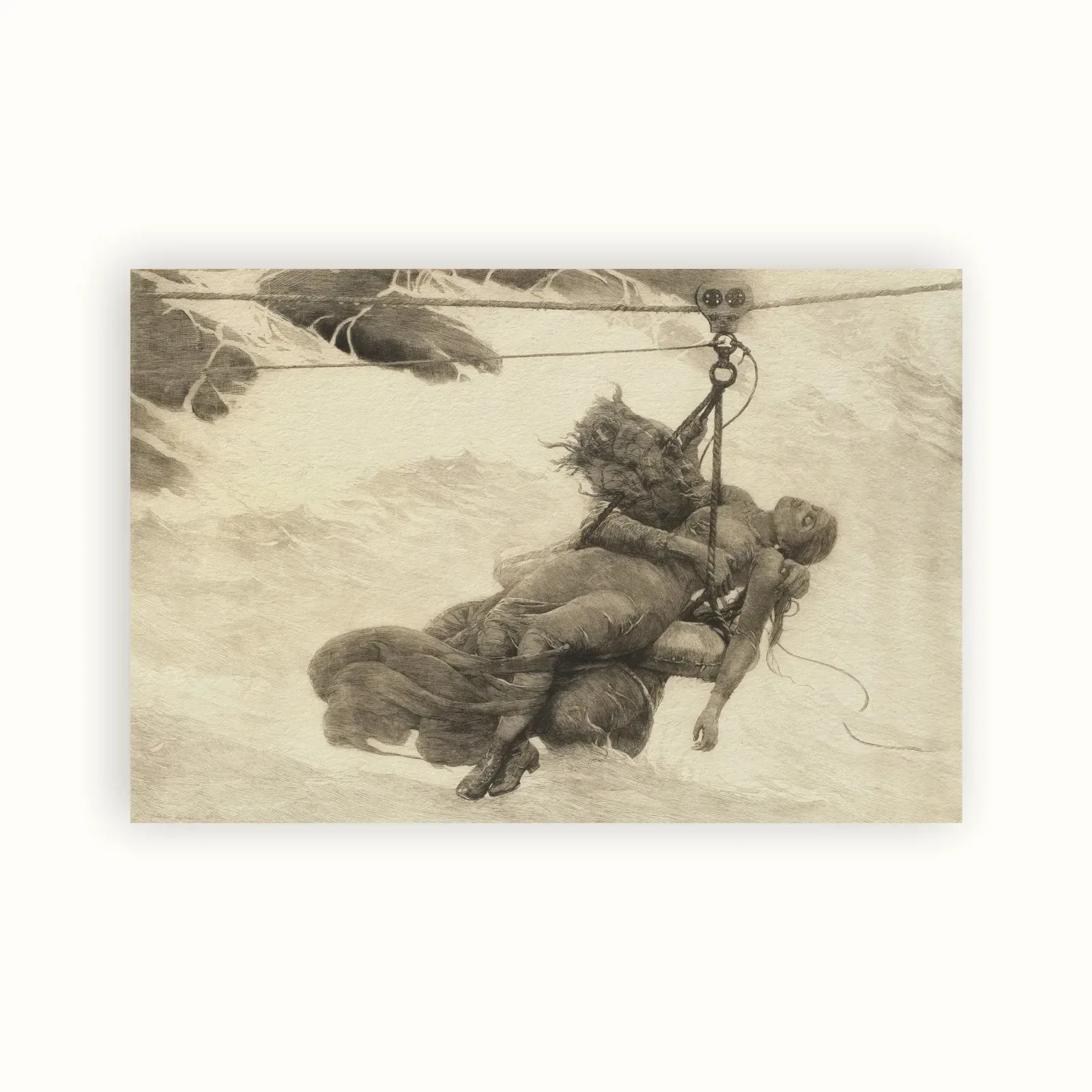 Saved by Winslow Homer, 1889: as a fine art print