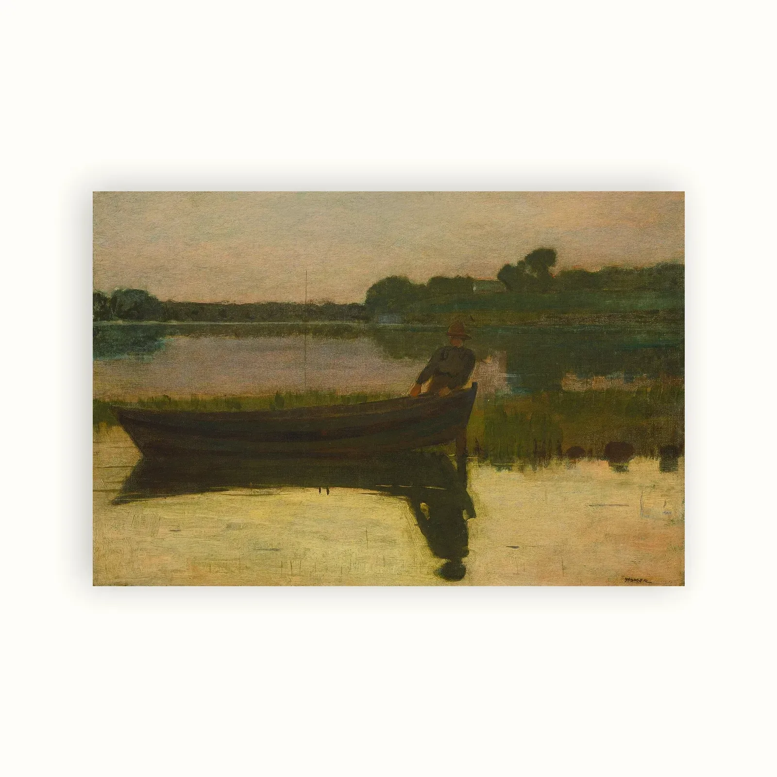 Sunset by Winslow Homer, c. 1875: as a fine art print
