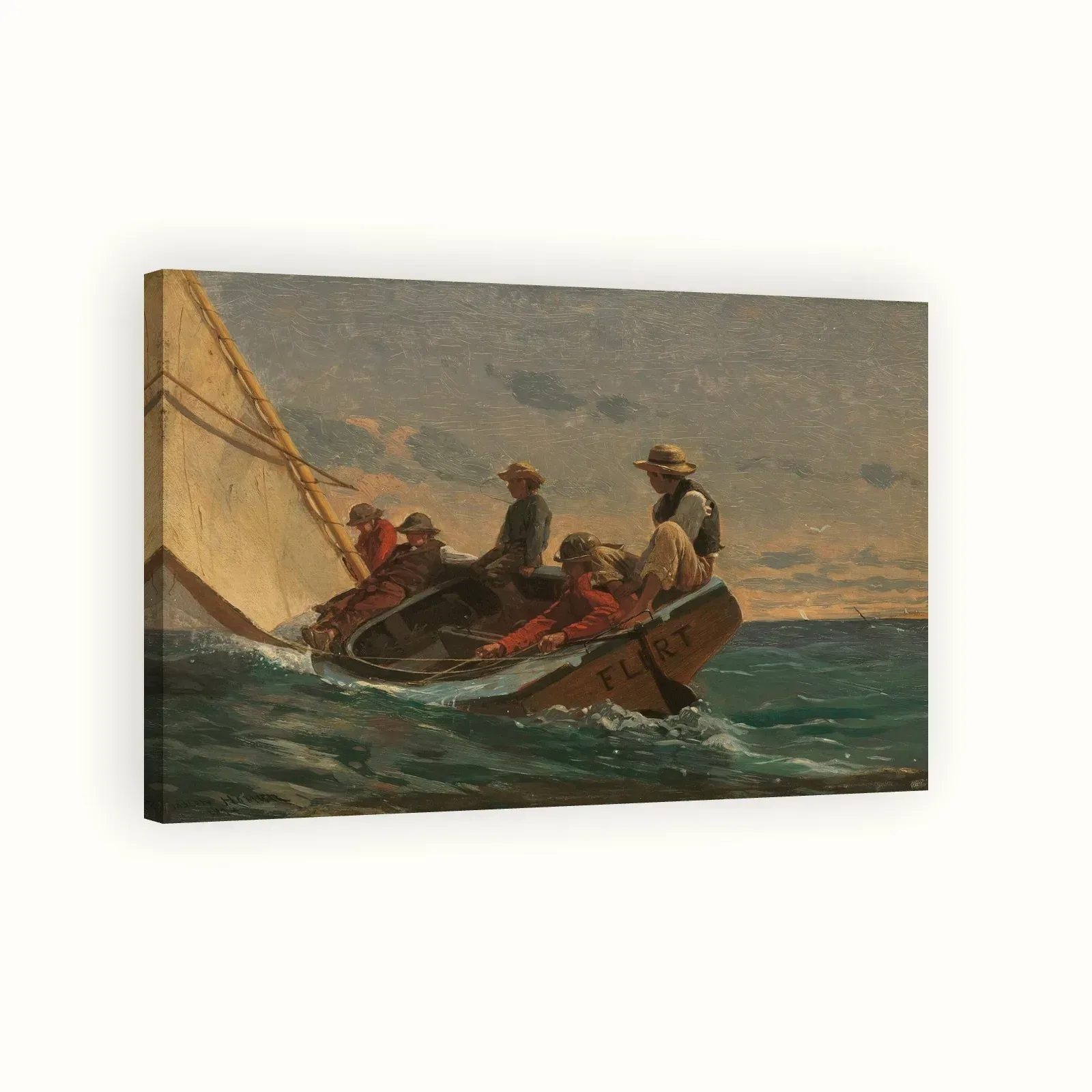 The Flirt by Winslow Homer, 1874: Stretched canvas