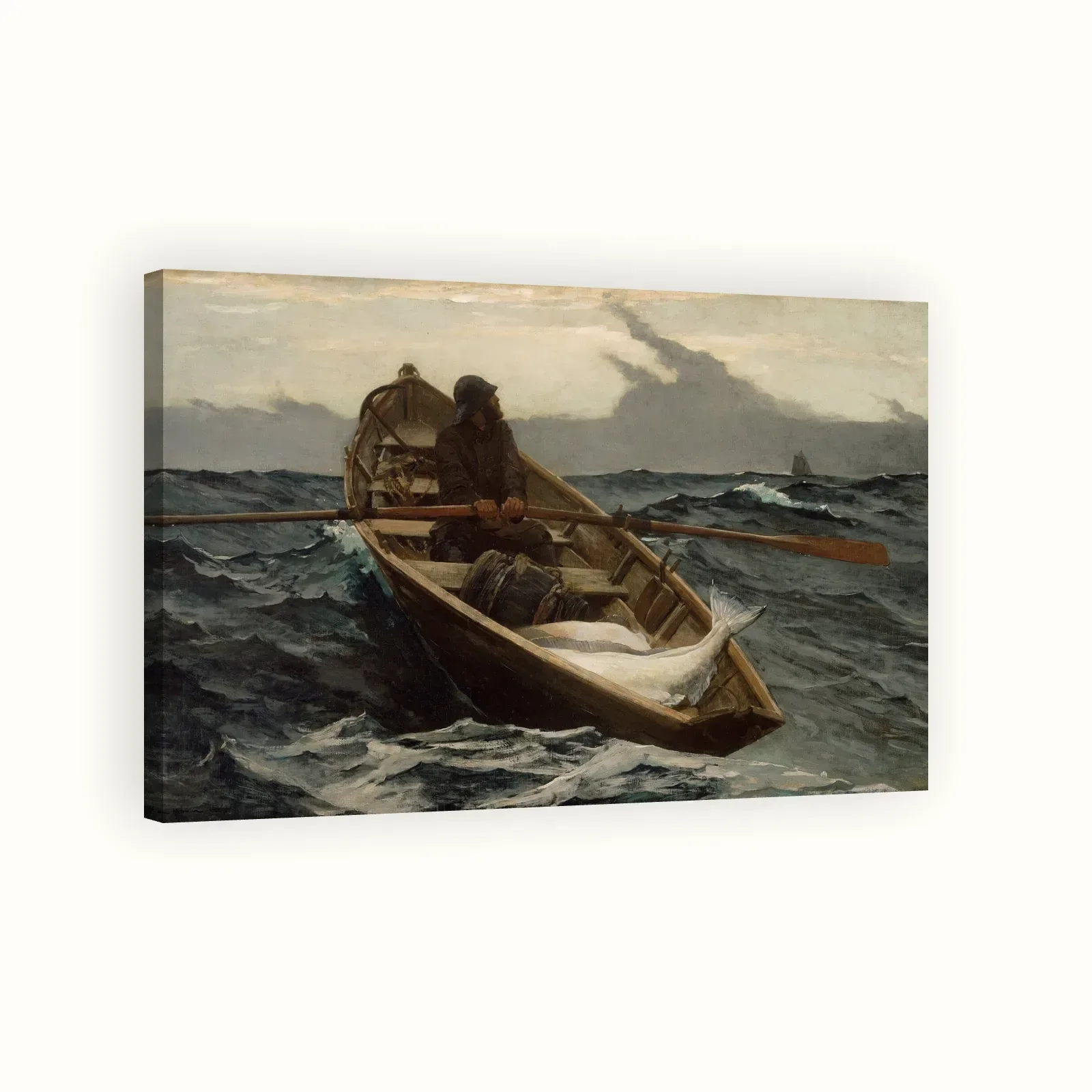 The Fog Warning by Winslow Homer, 1885: Stretched canvas