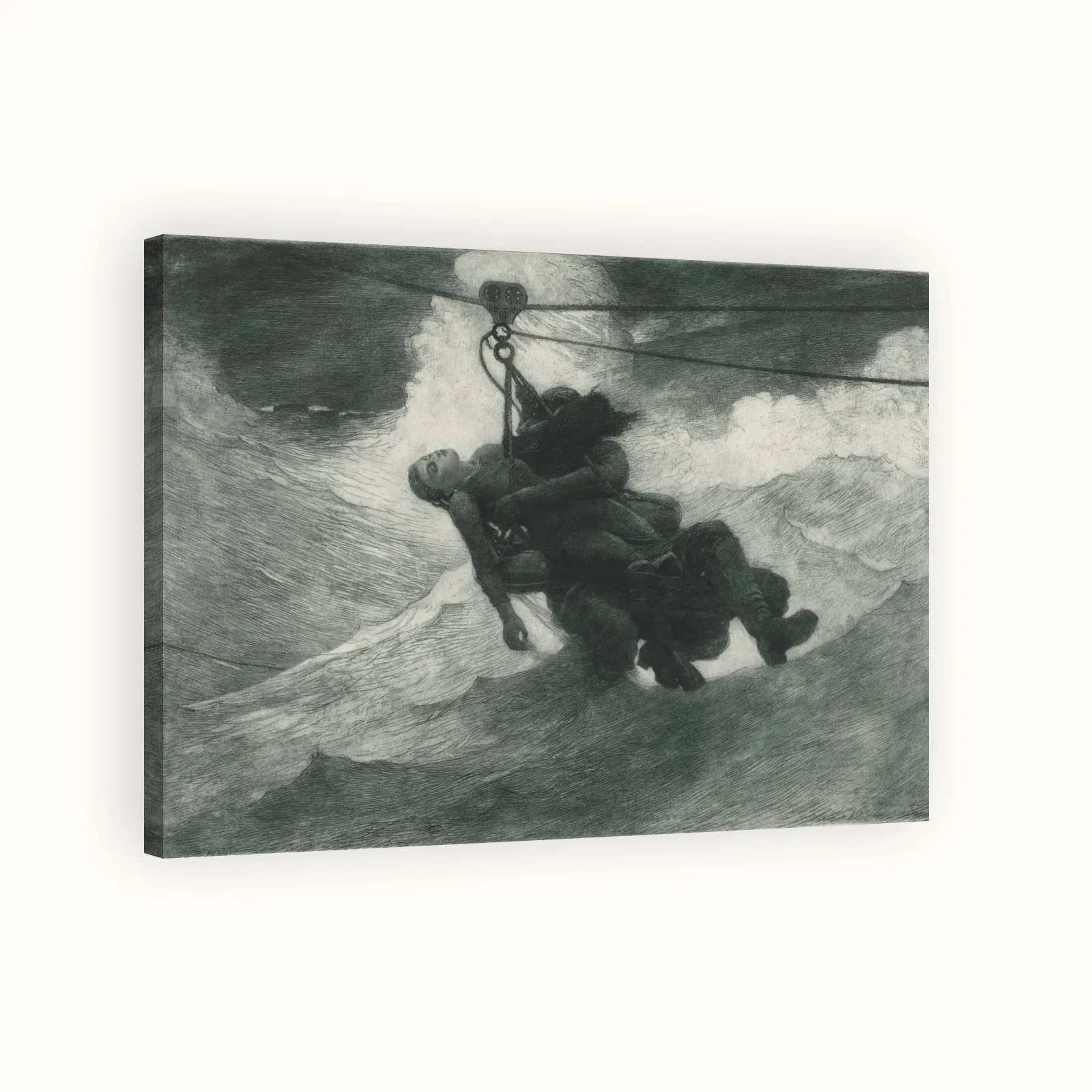 The Life Line by Winslow Homer, 1884: Stretched canvas
