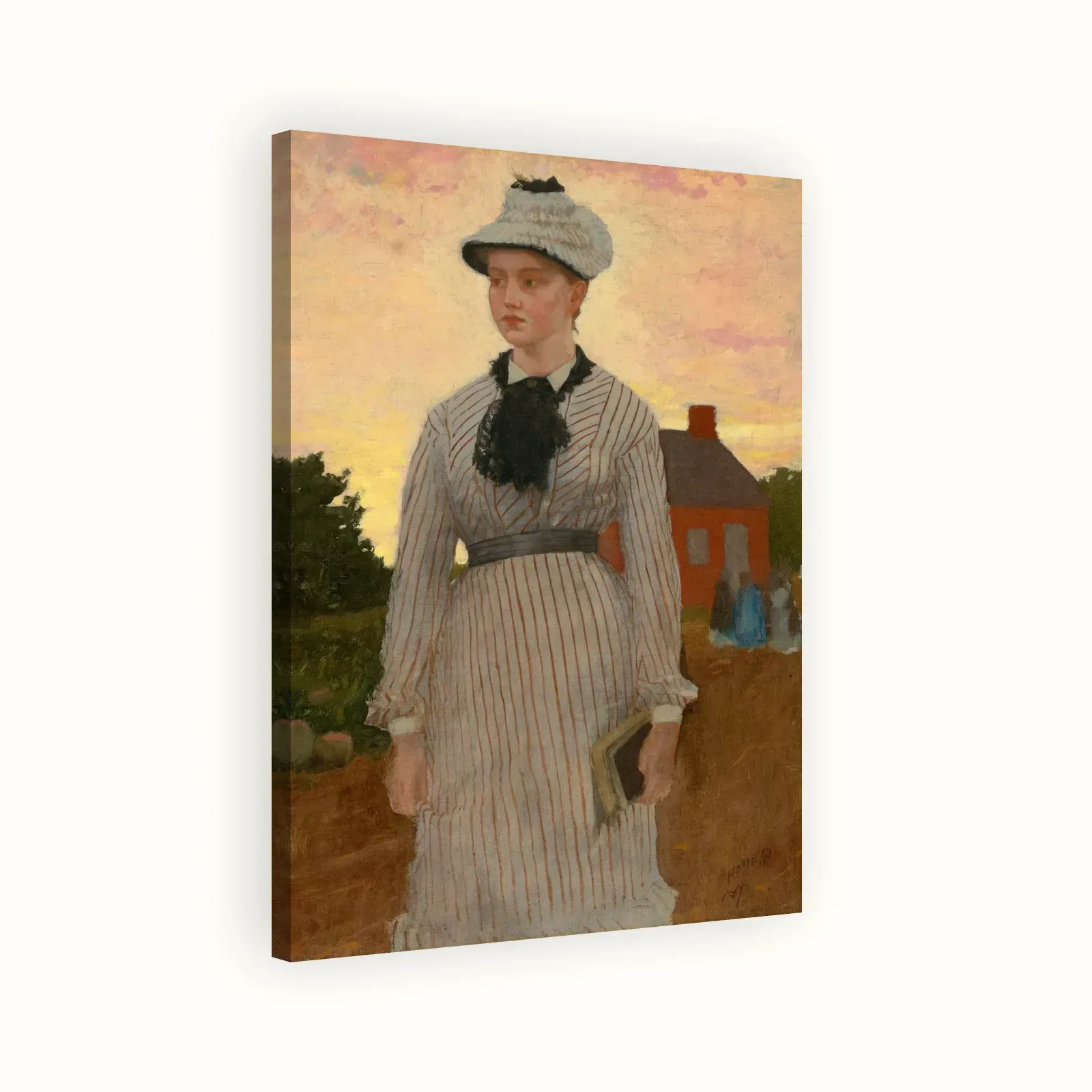 The Red School House by Winslow Homer, 1873: Stretched canvas